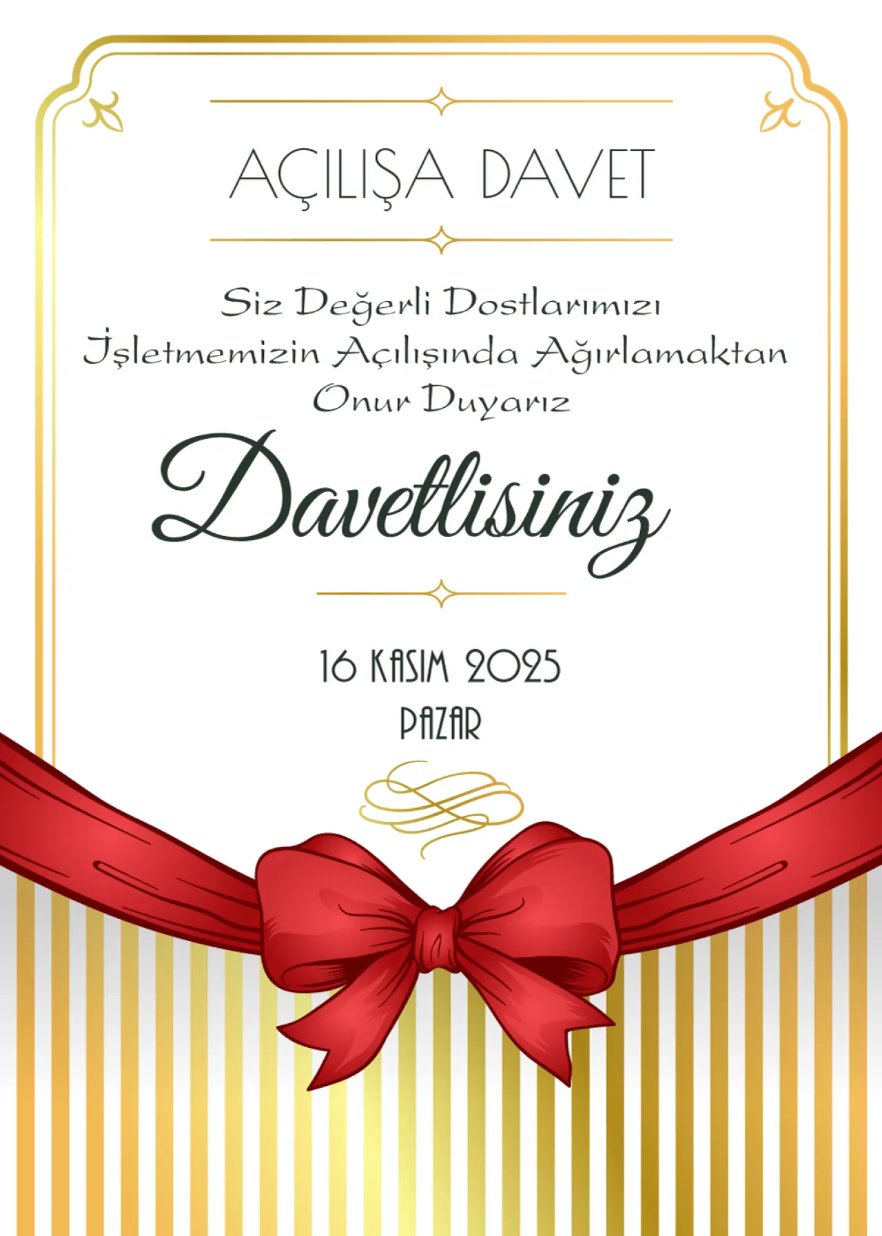 Alışveriş Reyonu Kırklareli Şubesinin Açılışına Davet