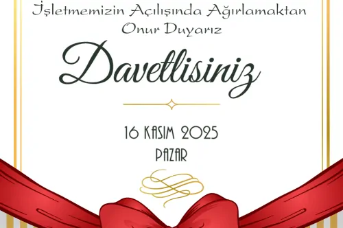 Alışveriş Reyonu Kırklareli Şubesinin Açılışına Davet