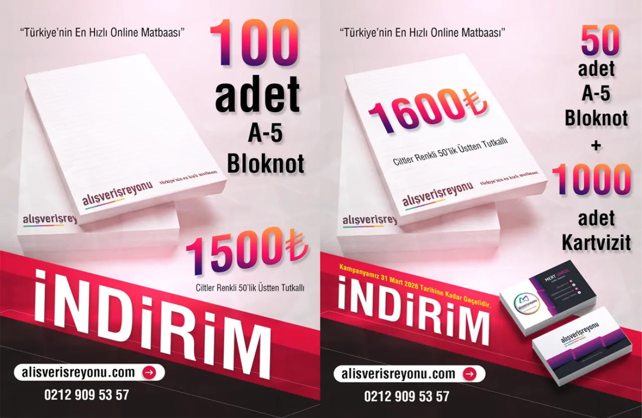 Bloknotta Büyük Avantaj Mart İndirimi Promosyon Fırsat Ürünü