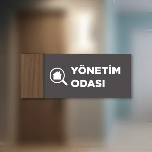 Ahşap Desenli Ofis Kapı İsimliği