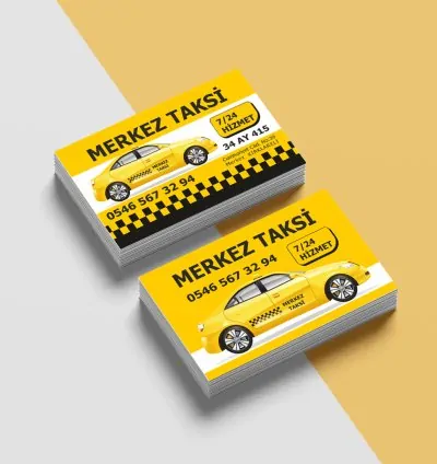 Hazır Kartvizit İndir Taksici Model
