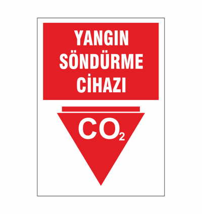 Yangın Söndürücü Co Uyarı Tabelası
