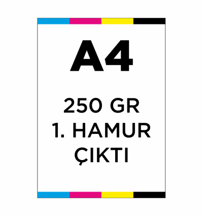 Renkli 250 Gr 1. Hamur Kağıda Baskı