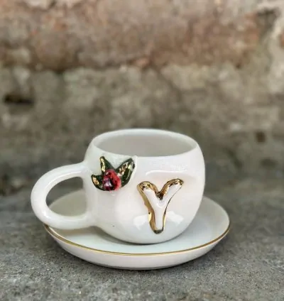 El Yapı Y Harfli Kahve Fincanı