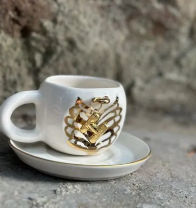 El Yapı H Harfli Kahve Fincanı