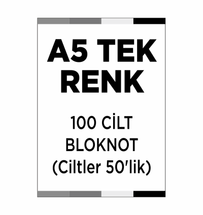 Üstten Tutkallı A-5 Bloknot Renkli