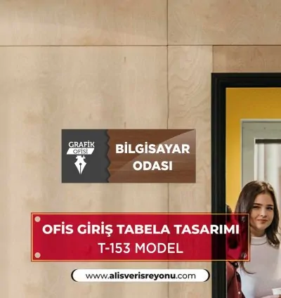 Kapı İsimliği Özel Tasarım Tabela T-153