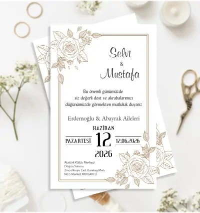Kişiye Özel Düğün Davetiyesi – Özel Tasarım 2026