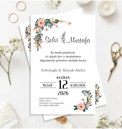 Kişiye Özel Düğün Davetiyesi – Özel Tasarım 2026
