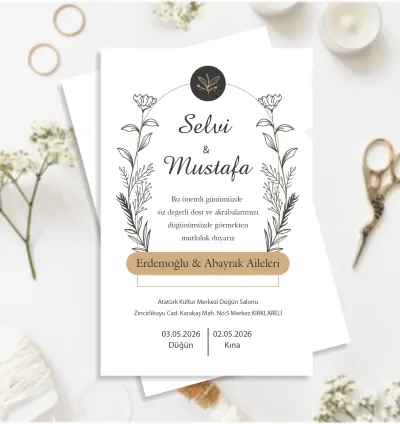 Kişiye Özel Düğün Davetiyesi – Özel Tasarım 2026