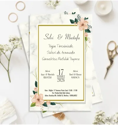 Kişiye Özel Düğün Davetiyesi – Özel Tasarım 2026