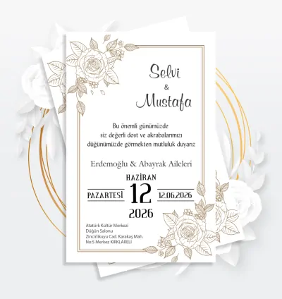 Kişiye Özel Düğün Davetiyesi – Özel Tasarım 2026