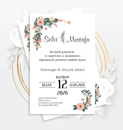 Kişiye Özel Düğün Davetiyesi – Özel Tasarım 2026