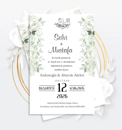 Kişiye Özel Düğün Davetiyesi – Özel Tasarım 2026