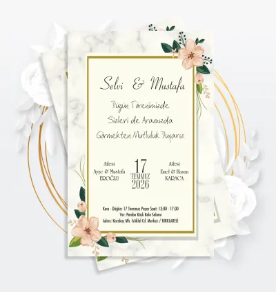 Kişiye Özel Düğün Davetiyesi – Özel Tasarım 2026