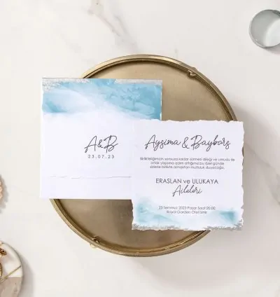 İnece Model Düğün Davetiyesi